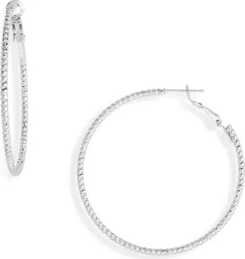 Nordstrom Demifine Textured Hoop Earrings | Nordstrom | Nordstrom