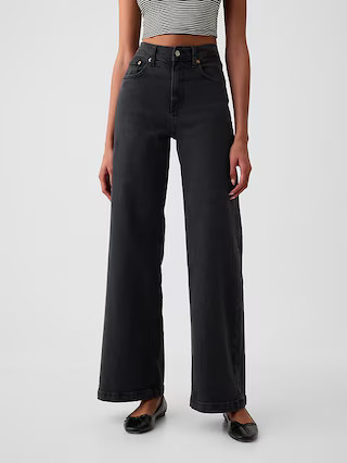 High Rise Stride Wide-Leg Jeans | Gap (US)