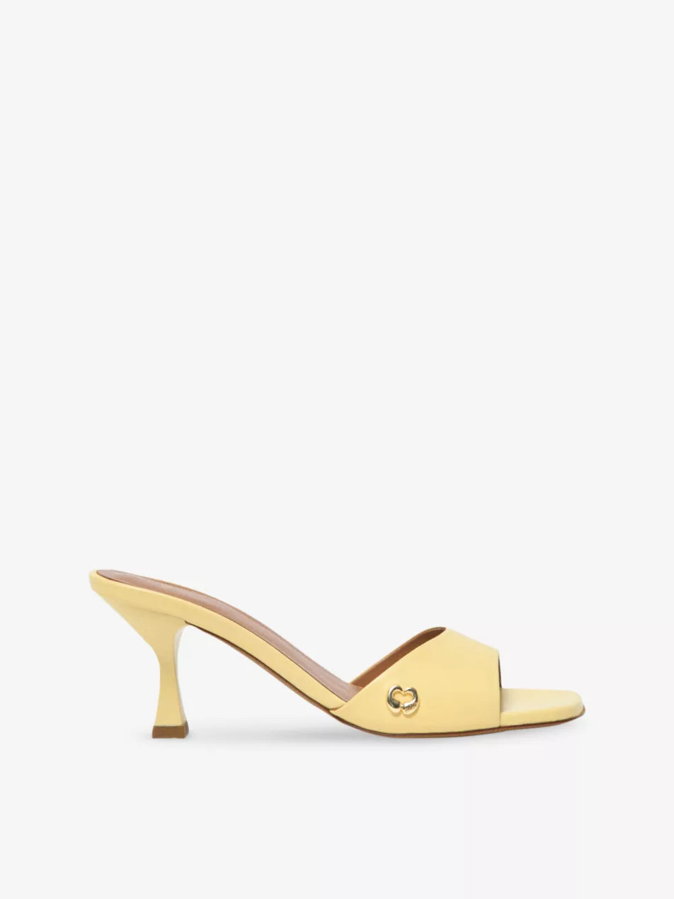 Charm-Embellished Heeled Leather Mules | Selfridges