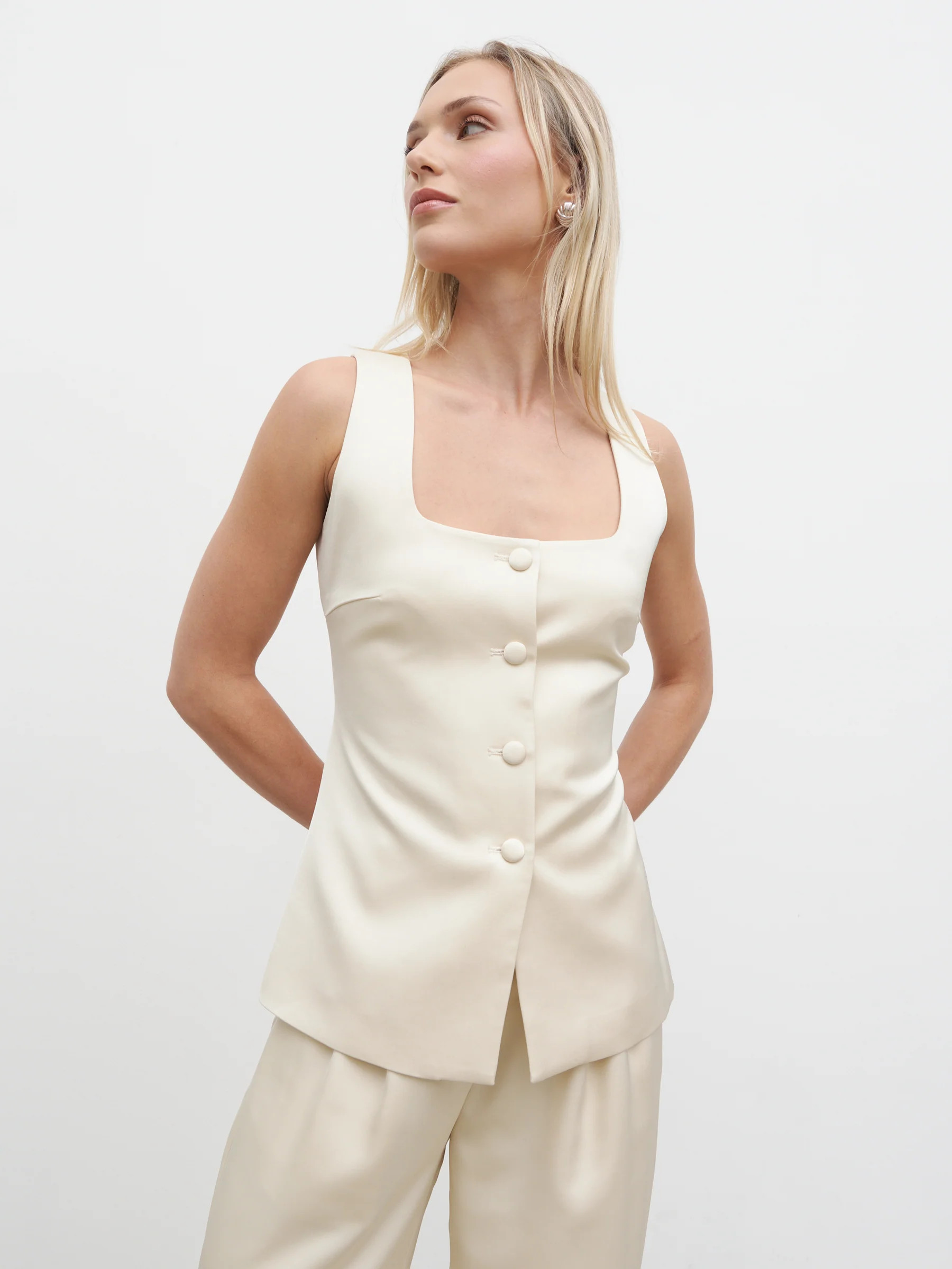 Breya Satin Waistcoat | Pretty Lavish (UK)
