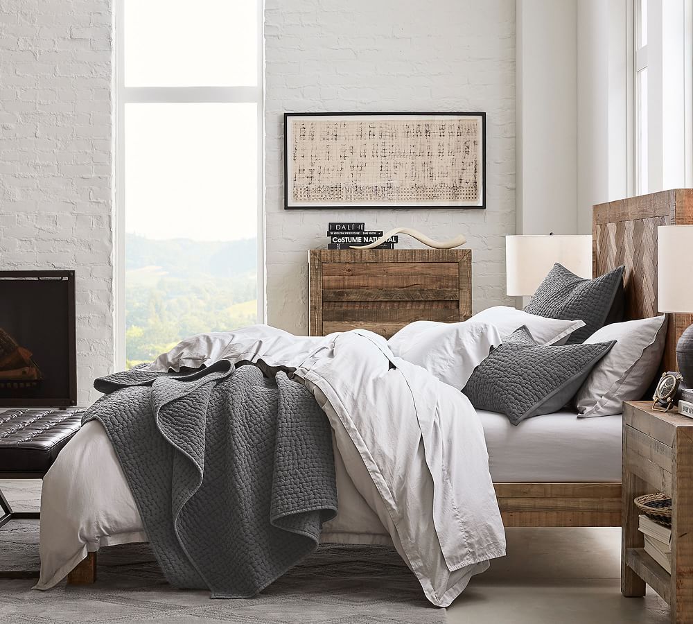 Stonewashed Pick-Stitch Quilt & Shams | Pottery Barn (US)