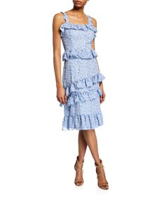 Floral Ruffle Tiered Sheath Dress | Lastcall