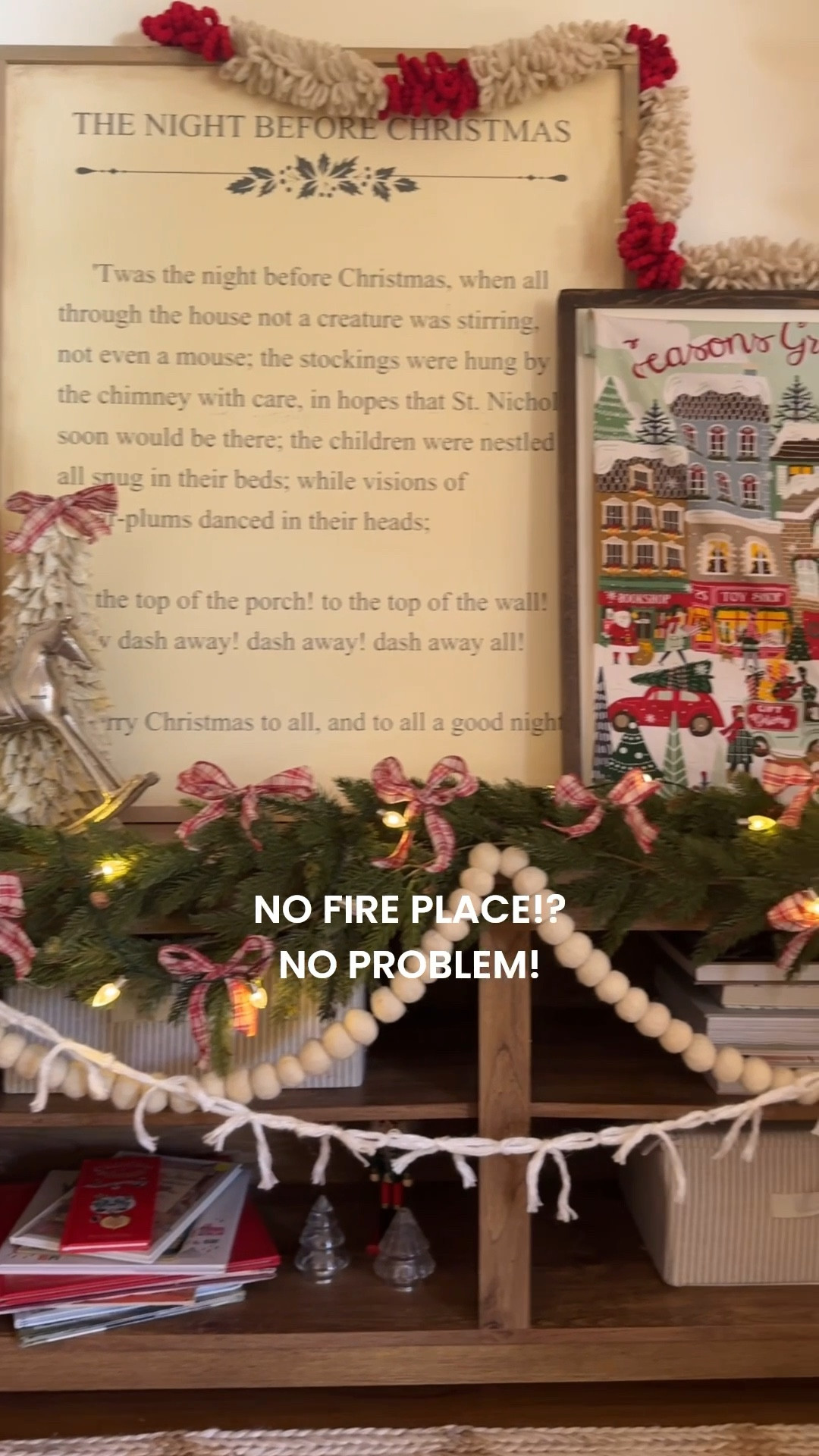 We don’t have a fireplace so I always decorate this console table like I would a mantle!

I’m loving this year’s styling 🤩 it’s giving cozy, nostalgic, & classic vibes!



#LTKHoliday #LTKHome #LTKSeasonal