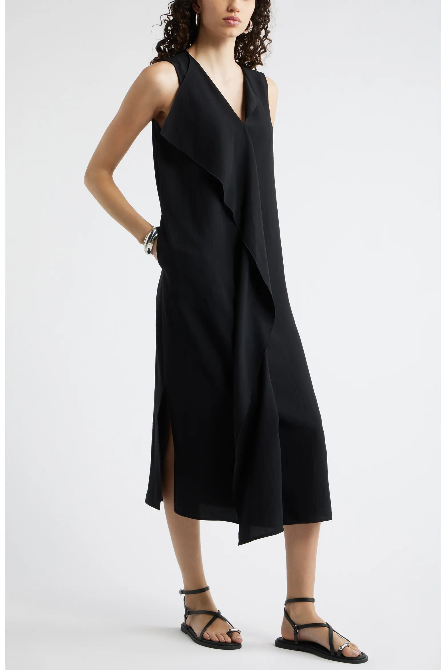Ruffle Front Sleeveless Dress (Women) | Nordstrom | Nordstrom