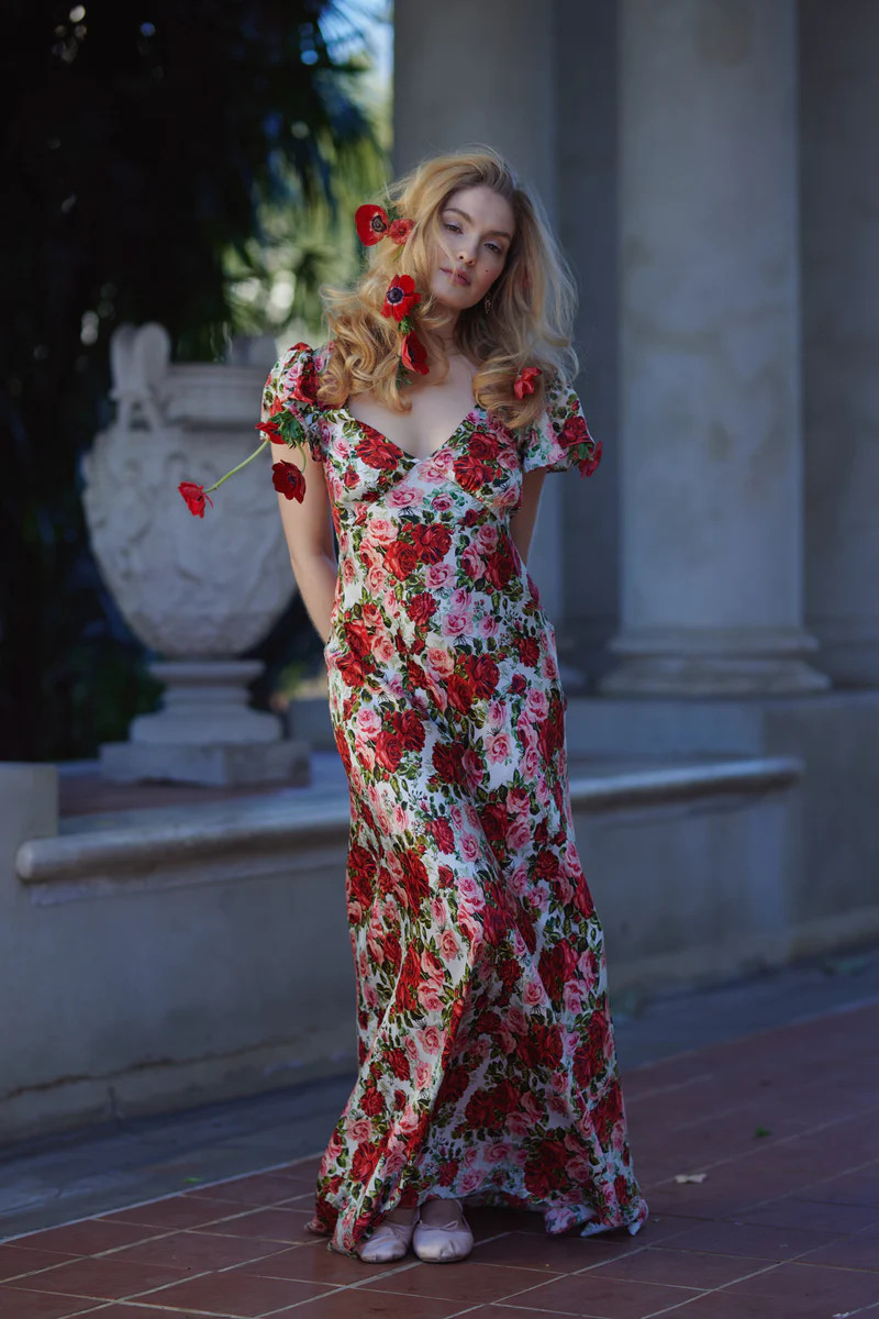 Roses Are Red Flutter Slip | Selkie Collection