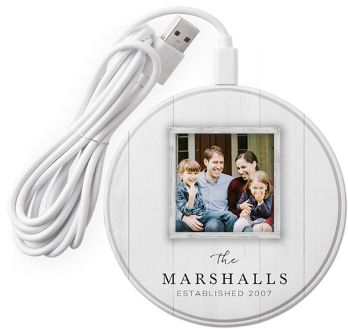 Classic Rustic Wood Wireless Phone Charger | Shutterfly