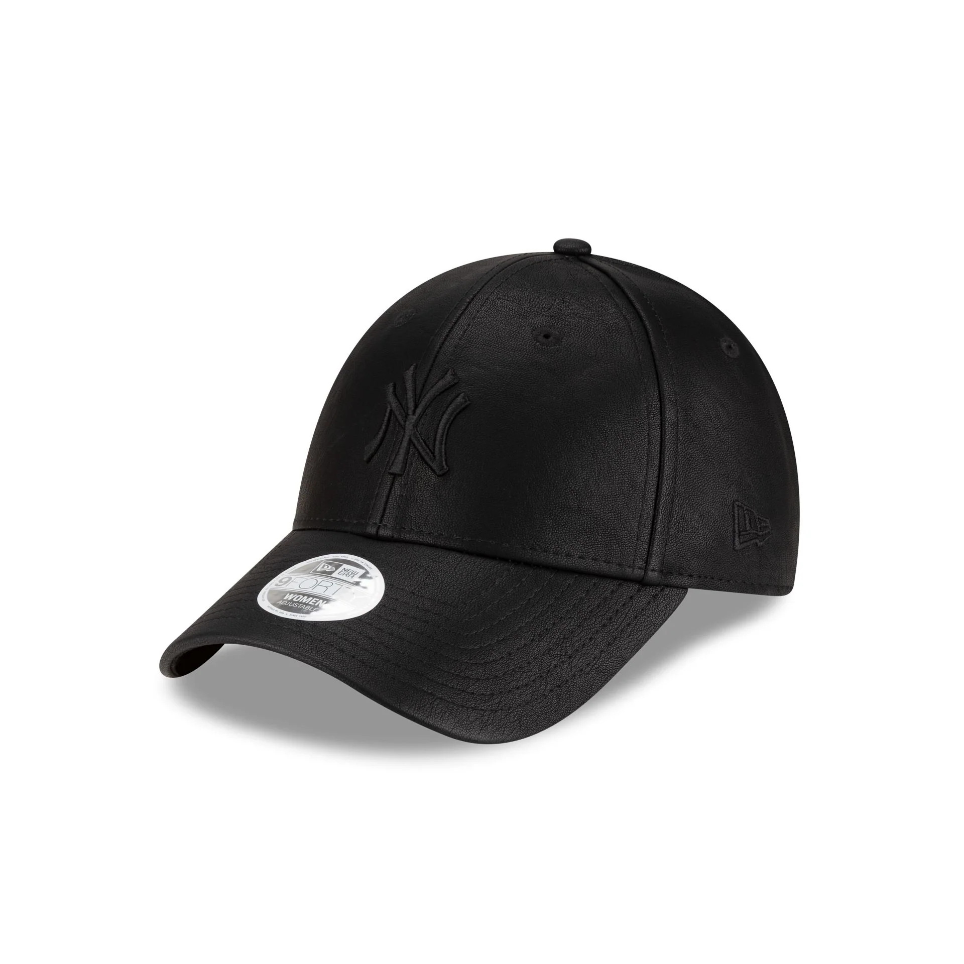 New York Yankees Faux Leather Women's Black 9FORTY Adjustable Hat | New Era (US)