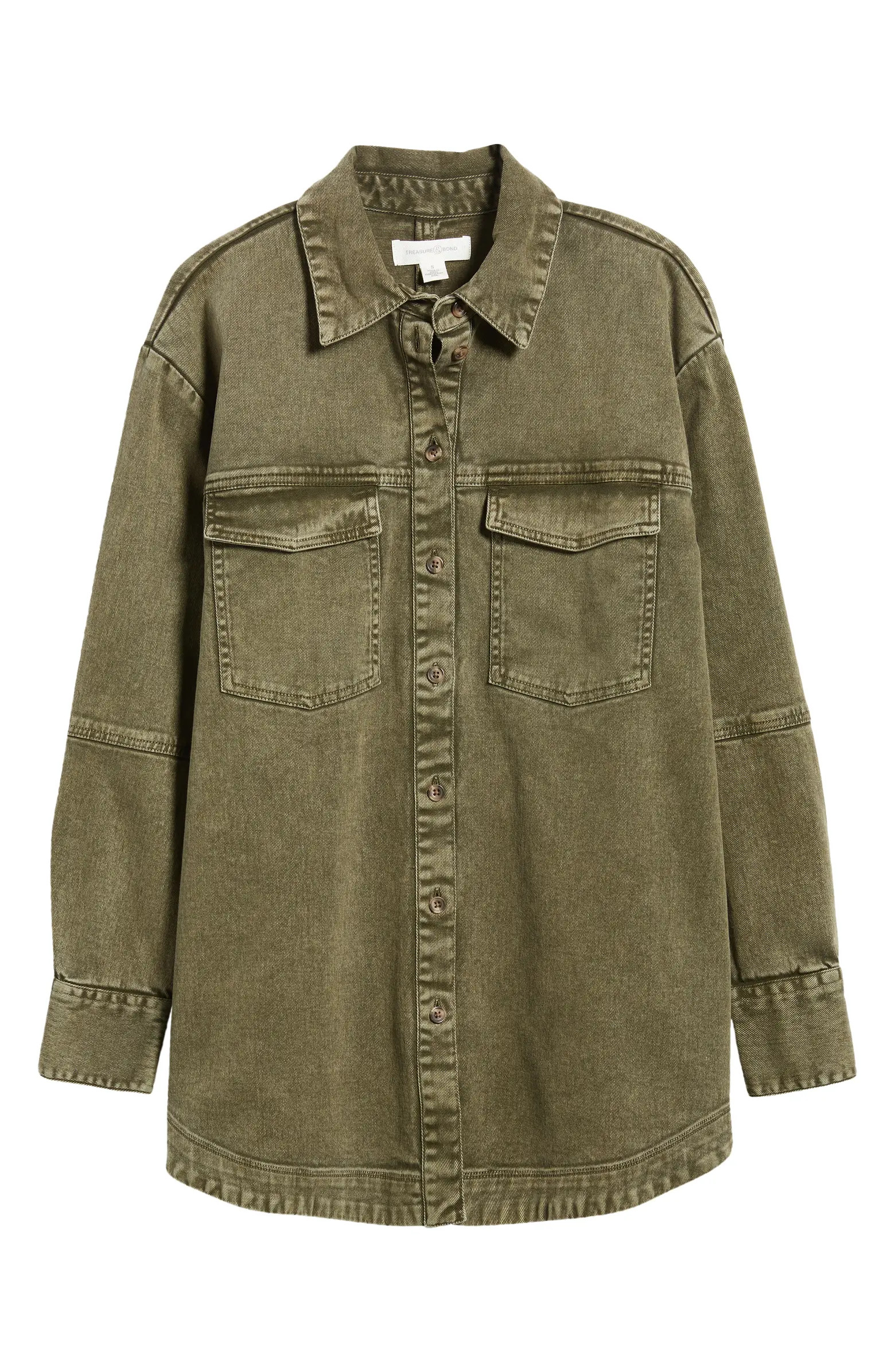 Oversize Washed Button-Up Shirt | Nordstrom