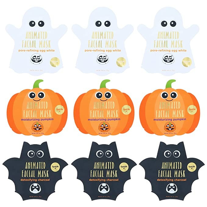 Amazon.com : Spa Life Animated Halloween Sheet Mask Pumpkin, Ghost, Bat Bundle : Beauty & Persona... | Amazon (US)