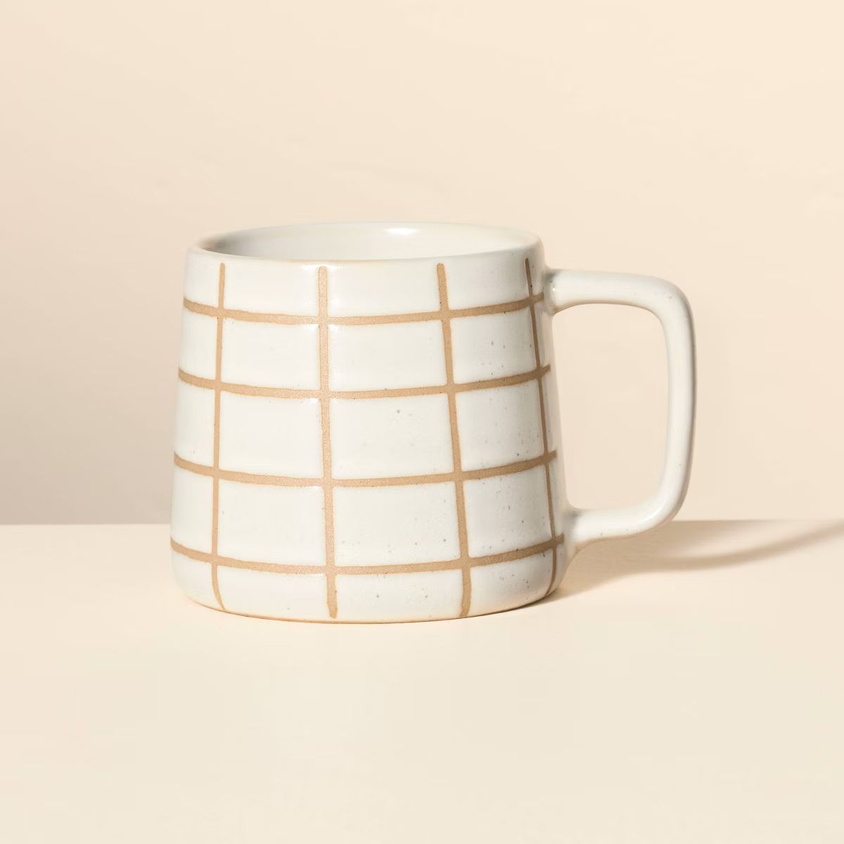 13oz Grid Reactive Glaze Tapered Stoneware Mug - Hearth & Hand™ with Magnolia | Target