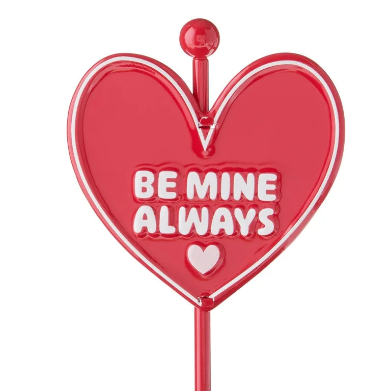 Metal Be Mine Always Heart Tabletop Sign, Red, 7", Valentine's Day by Way To Celebrate | Walmart (US)