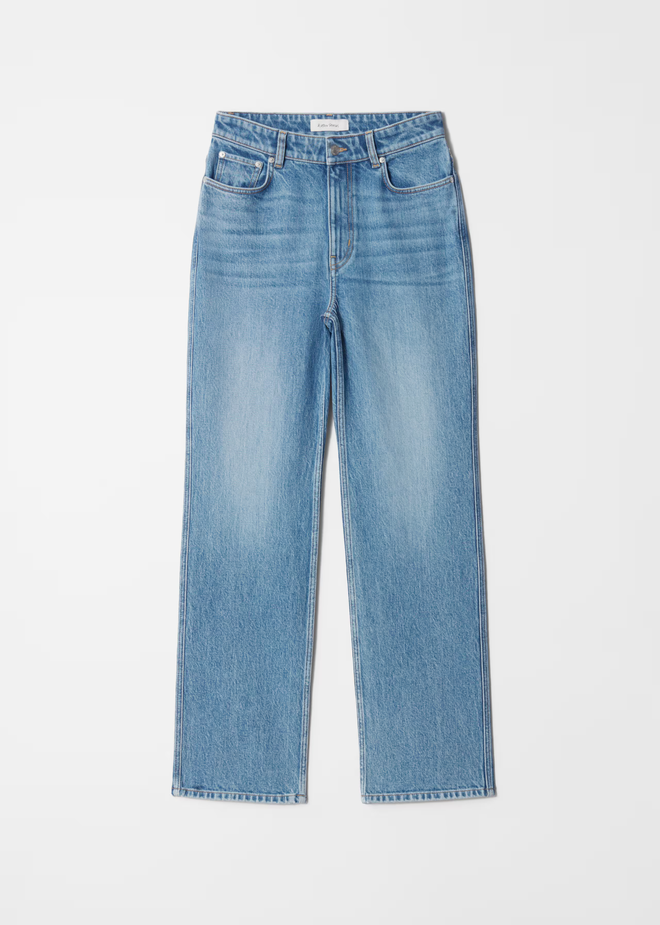 Jeans mit hohem Bund und weitem Bein - Mittelblaue Waschung - & Other Stories DE | & Other Stories EU