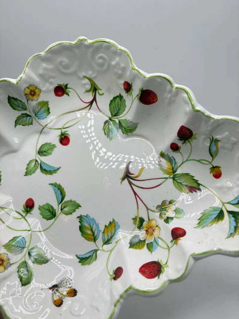 Vintage James Kent Pottery Old Foley Strawberry, 1950, Diamond Shape, English Pottery, Kitchen De... | Etsy (US)