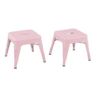 ACESSENTIALS Kids Blush Pink Metal Stool (2-Pack)-0256801 - The Home Depot | The Home Depot