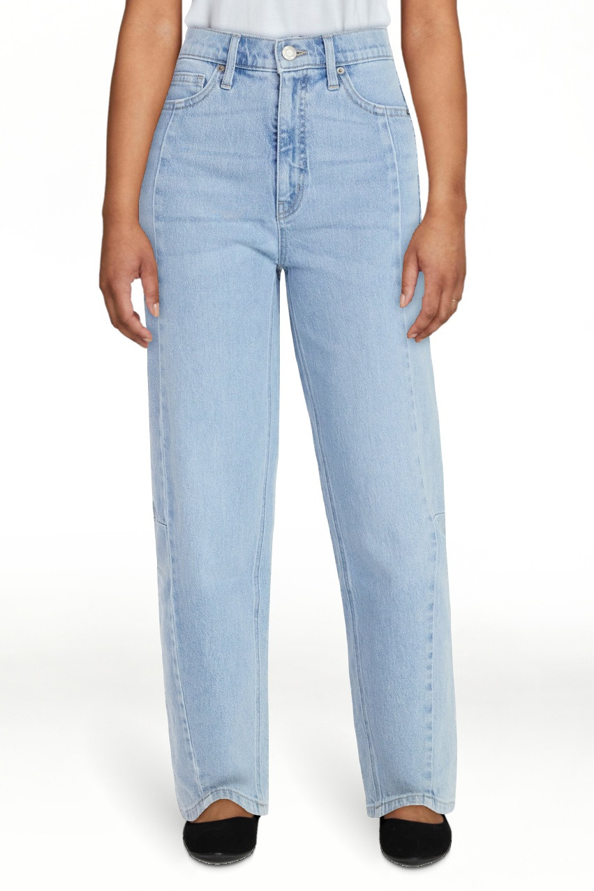 Time and Tru Women's High Rise Barrel Jeans, 28" Inseam, Sizes 0-20 | Walmart (US)