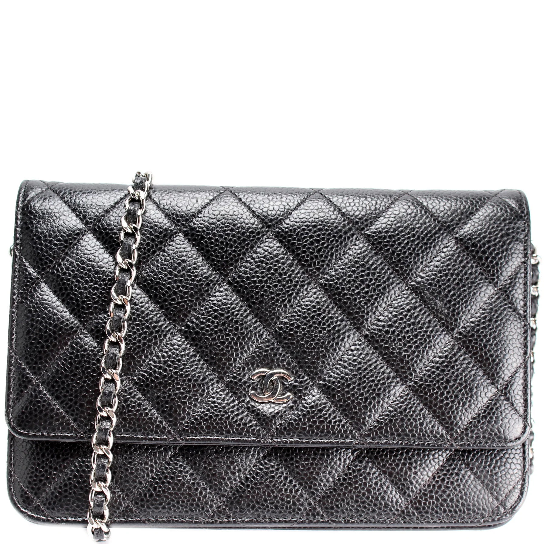 WOC Classic Quilted Caviar 24M | Keeks Designer Handbags