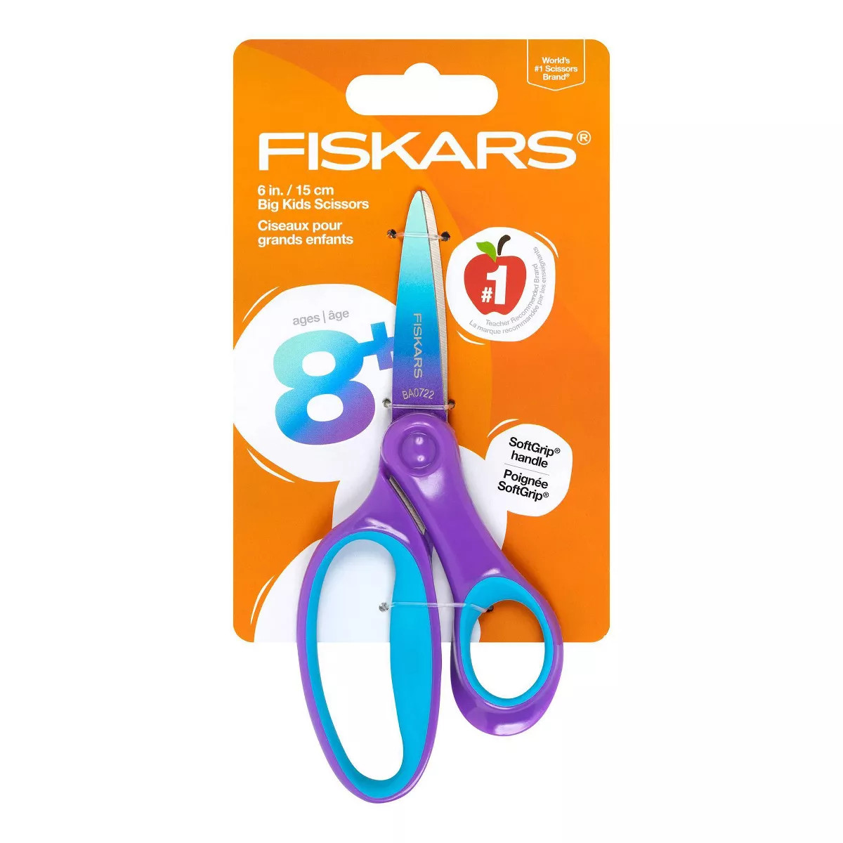 Fiskars Pointed-Tip Softgrip School Supplies Big Kids Scissors for Kids 8 to 11 - 6" Scissors - P... | Target
