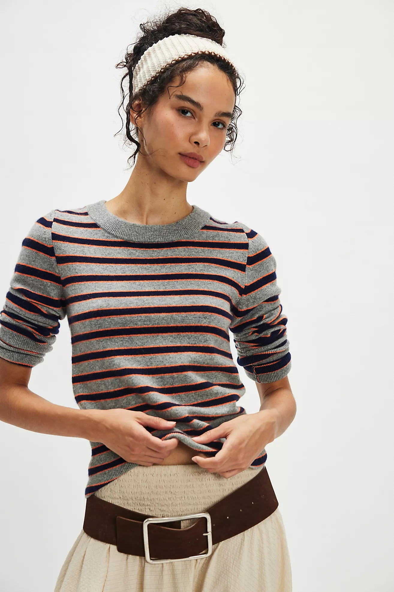 Malibu Striped Cashmere Crewneck Sweater | Free People (Global - UK&FR Excluded)