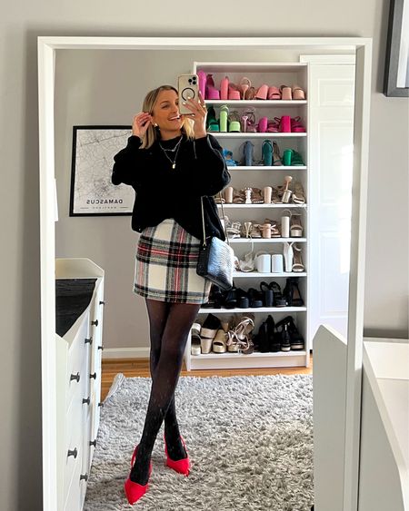 Last minute holiday outfit ideas featuring a new SheIn haul! Use code Q4mckenz15 for an extra 15% off 

This plaid skirt and holiday heels would be the perfect Christmas outfit idea 

#LTKSeasonal #LTKHoliday