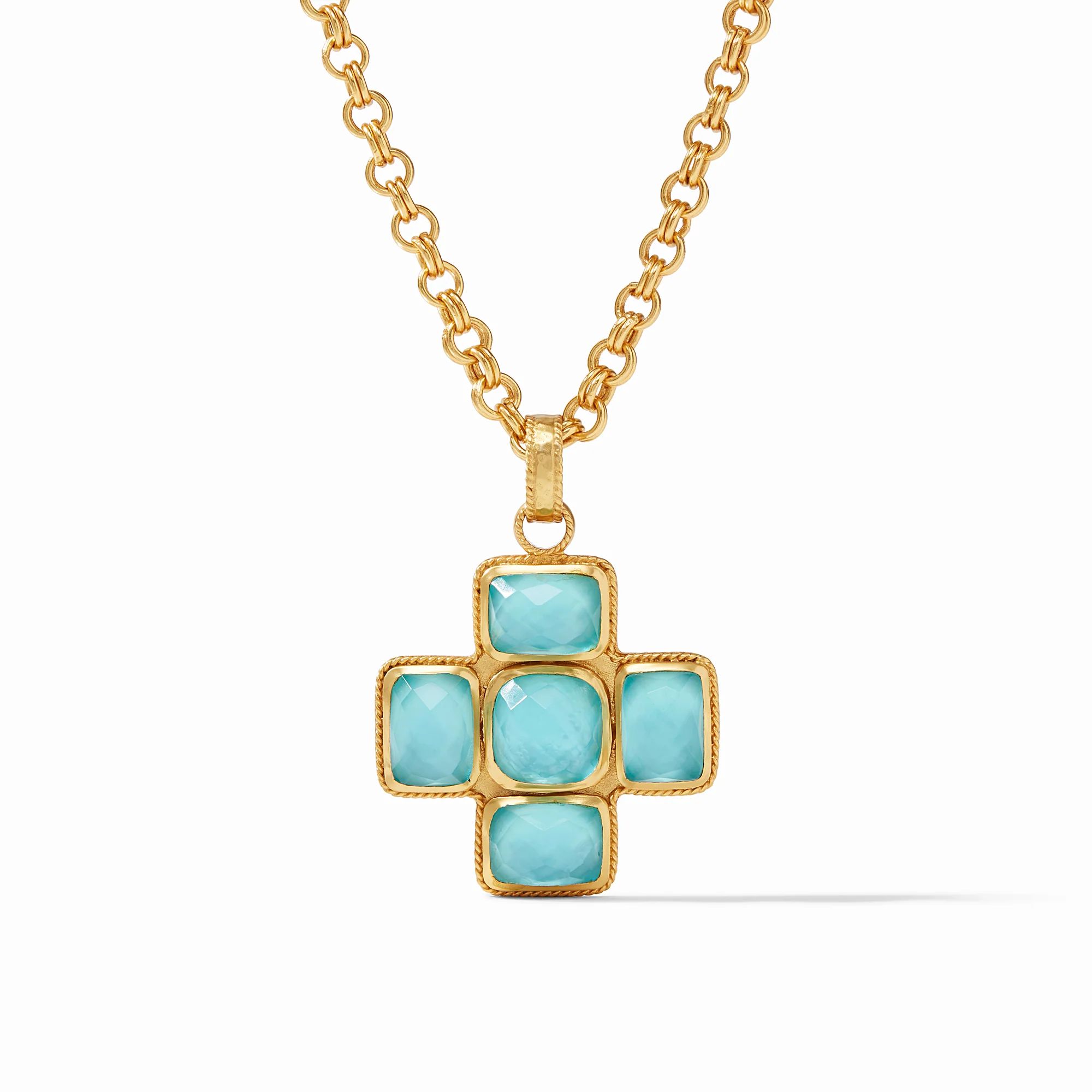 Savoy Large Gold Gemstones Pendant | Julie Vos | Julie Vos