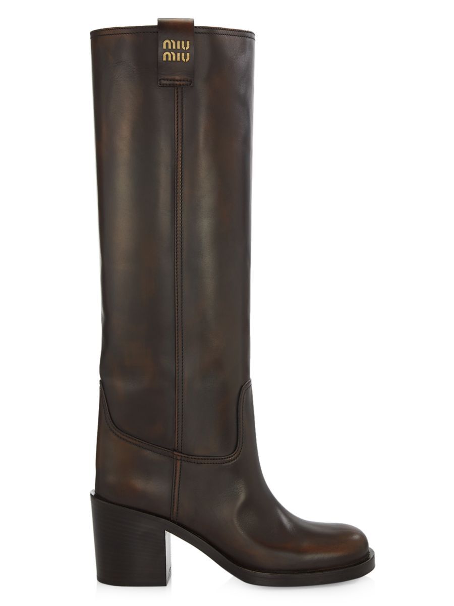 75MM Leather Boots | Saks Fifth Avenue