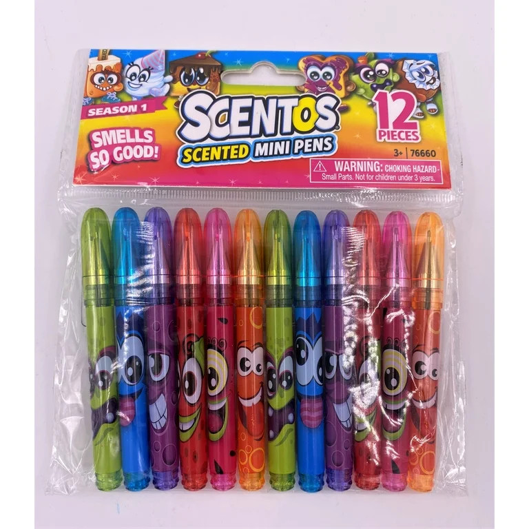 Scentos Scented Mini Pens Party Favors, 12 Pack, Birthday Party - Walmart.com | Walmart (US)