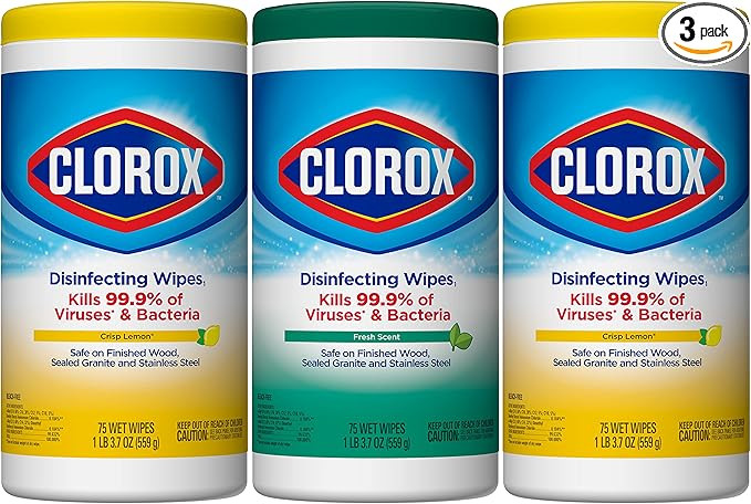 Clorox Disinfecting Wipes, Bleach Free Cleaning Wipes, Multi-surface Wipes, Fresh Scent & Crisp L... | Amazon (US)