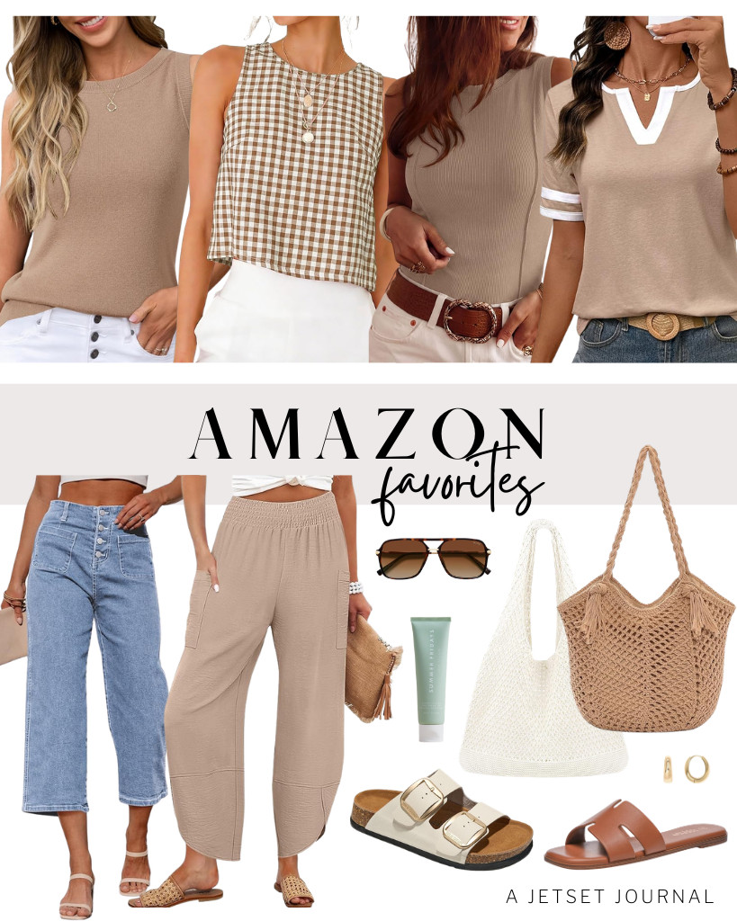 Ready to find out the Amazon Favorites this week? A lot of people are into these chic tank tops, which are perfect for warm weather or layering. Pair them with Sidefeel’s Capri pants or ANRABESS Palazzo pants, which are both top sellers this week. Also featured are these cozy flat sandals and stylish crochet beach bags to style your fit.

#LTKSeasonal #LTKSaleAlert #LTKTravel
 

 