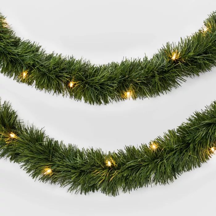 18ft Pre-lit Artificial Christmas Garland Clear Lights - Wondershop™ | Target