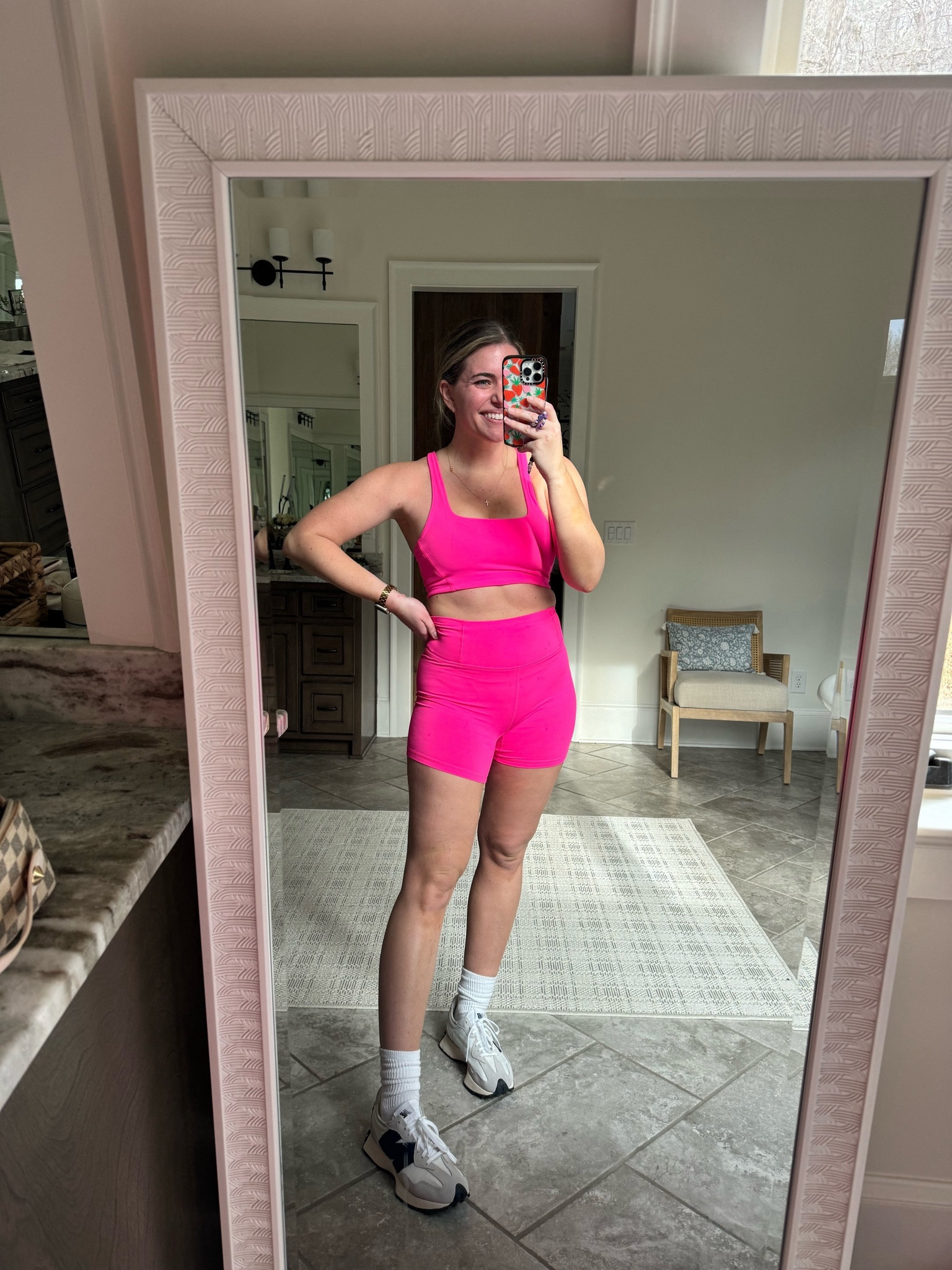 Workout OOTD! Bike shorts are so stretchy & comfy. Bra has good support! Both TTS - M (I’m a 36C bra)


#LTKstyletip #LTKfindsunder50 #LTKfitness