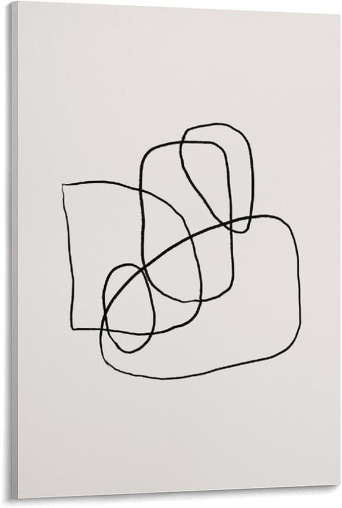 Abstract Scribble Fine Art Print,neutral Wall Art,one Line Art Print,minimalist Art Print Poster ... | Amazon (US)