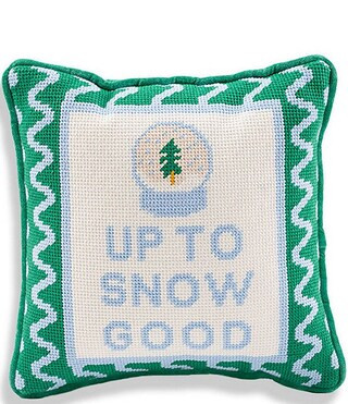Holiday Collection Snow Good Needlepoint Pillow | Dillard's