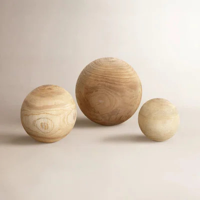 Tasia Wood 3 Piece Ball Set | Wayfair North America