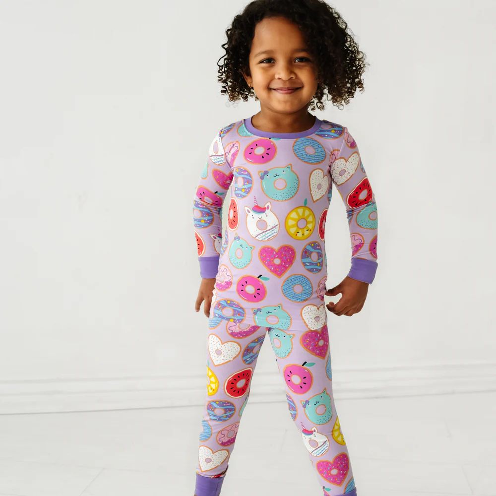 Lavender Donut Dreams Two-Piece Pajama Set | Little Sleepies