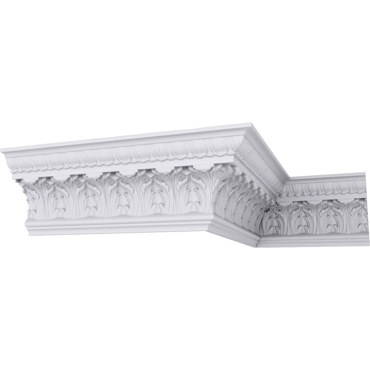 7 3/4"H x 5 1/2"P x 9 1/2"F x 94 1/2"L Odessa Leaf Dentil Crown Moulding | Wayfair North America