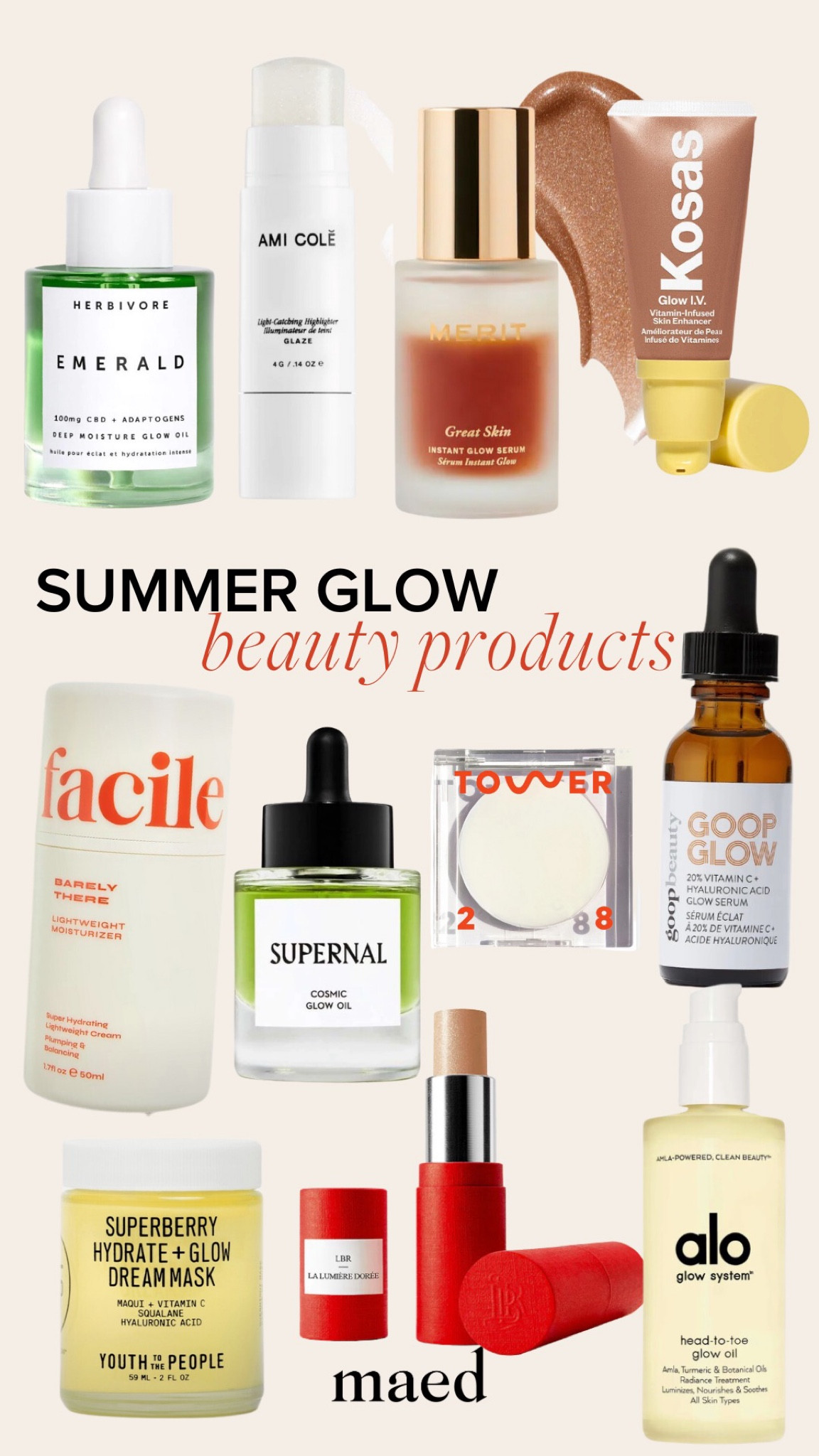 Clean summer products, summer glow products, clean skincare, clean beauty, clean makeup 

#LTKunder100 #LTKSeasonal #LTKbeauty