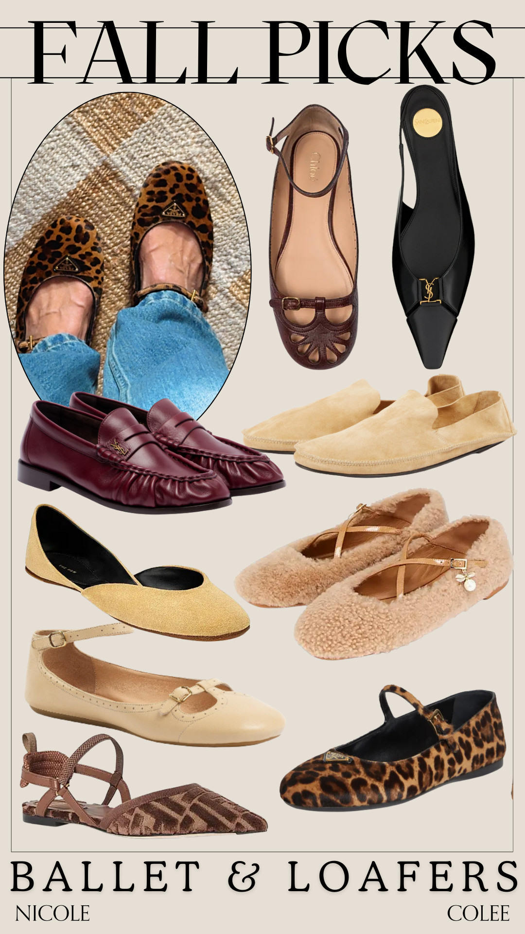 NOW TRENDING: 

Fall Footwear Picks:  Ballet Flats, loafers, mary janes, nicole colee, miu miu, chloe, prada, the row 

 #LTKSeasonal #LTKStyleTip #LTKShoeCrush