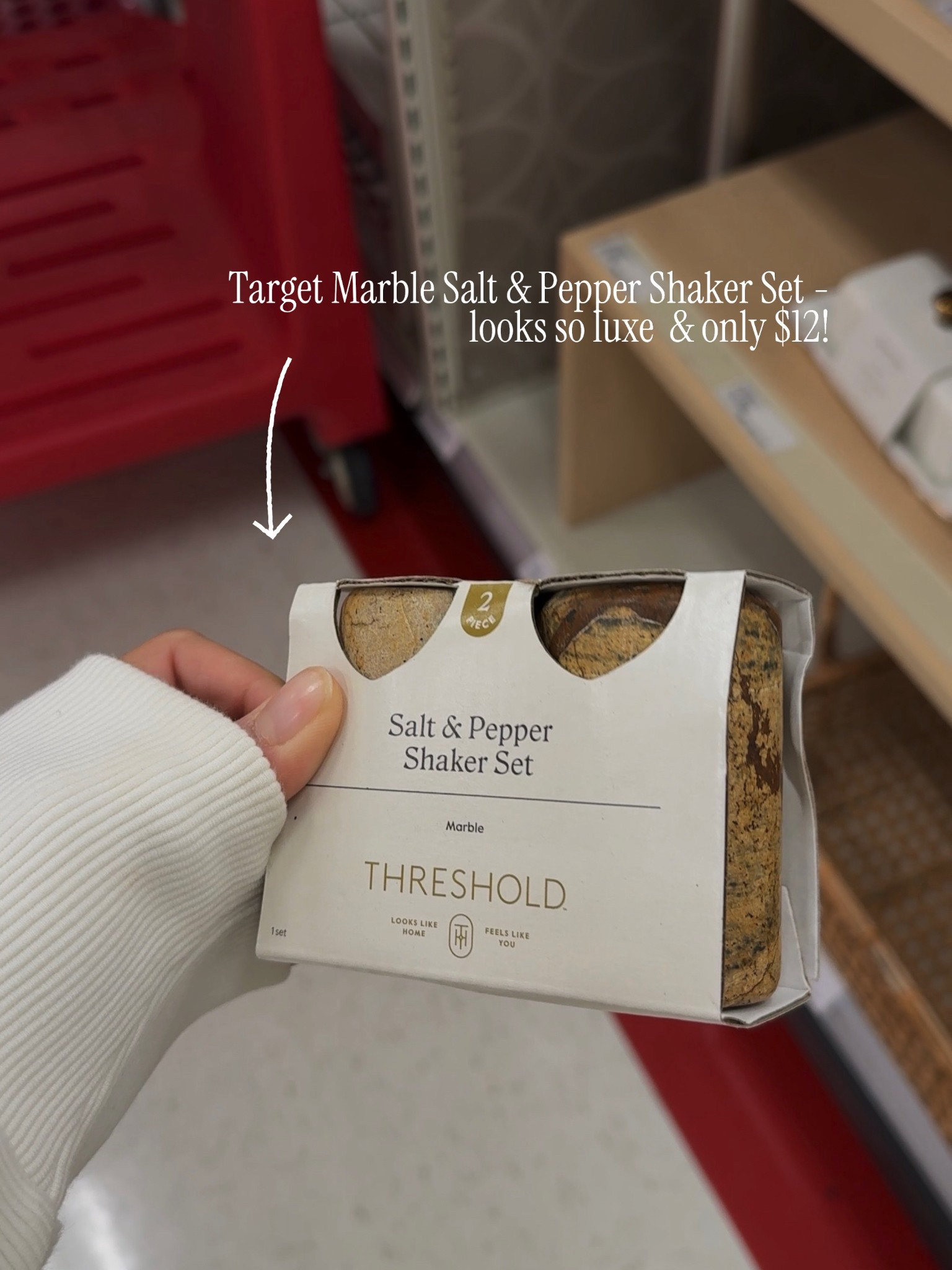Target Marble Salt & Pepper Shaker Set - $12!

target finds, target home, target kitchen, threshold finds, affordable home finds 

#LTKFindsUnder50 #LTKHome #LTKStyleTip