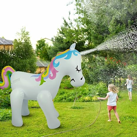 Sprinkler for Kids Unicorn Water Sprinklers Inflatable Toys for Outdoor Play Summer Yard Kids and... | Amazon (US)