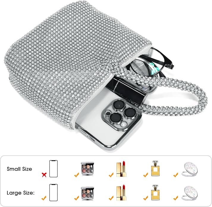 JIAN YA NA Fashion Women Bridesmaid Lady Girl Bride Evening Clutch Bag for Prom Cocktail Party We... | Amazon (US)