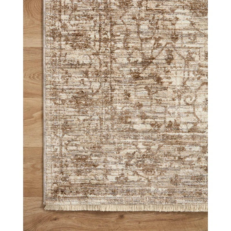 Sorrento Oriental Machine Made Polyester Area Rug in Bark/Natural | Wayfair North America