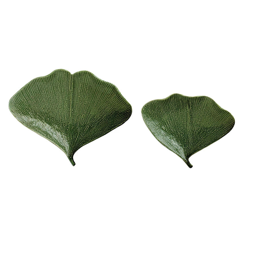 Gingko Leaf Shaped Plates, Two Sizes | Hunt and Hostess (US)