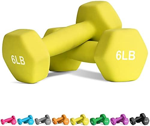 Balelinko Hand Weight Neoprene Coated Dumbbell Set of 2 for Home Gym Equipment Workouts Strength ... | Amazon (US)