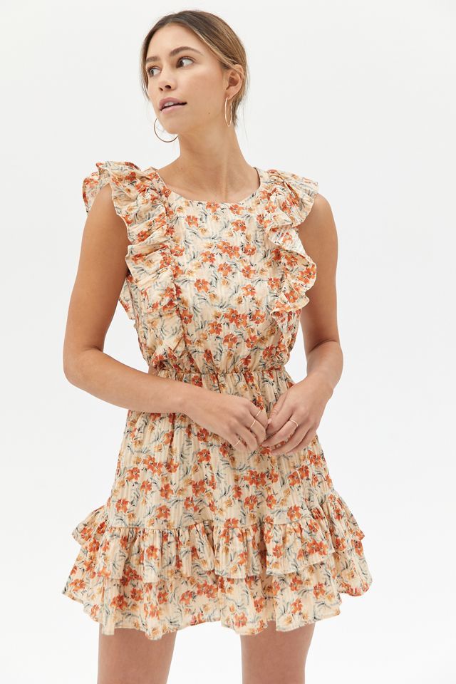 MINKPINK Zahari Ruffle Mini Dress | Urban Outfitters (US and RoW)