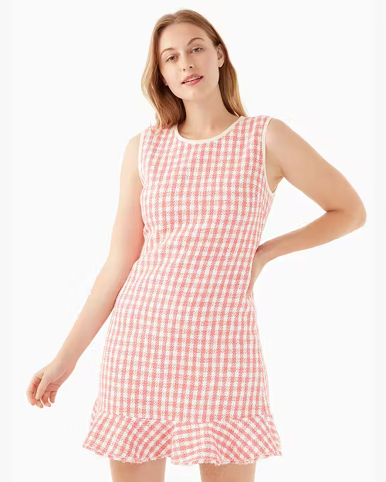 Gingham Tweed Dress | Kate Spade Outlet