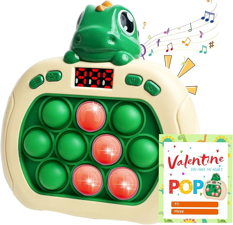 Valentines Dinosaur Quick Push Bubble Game,Pop Fidget Light up Puzzle Game Sensory Toys,Valentine... | Amazon (US)