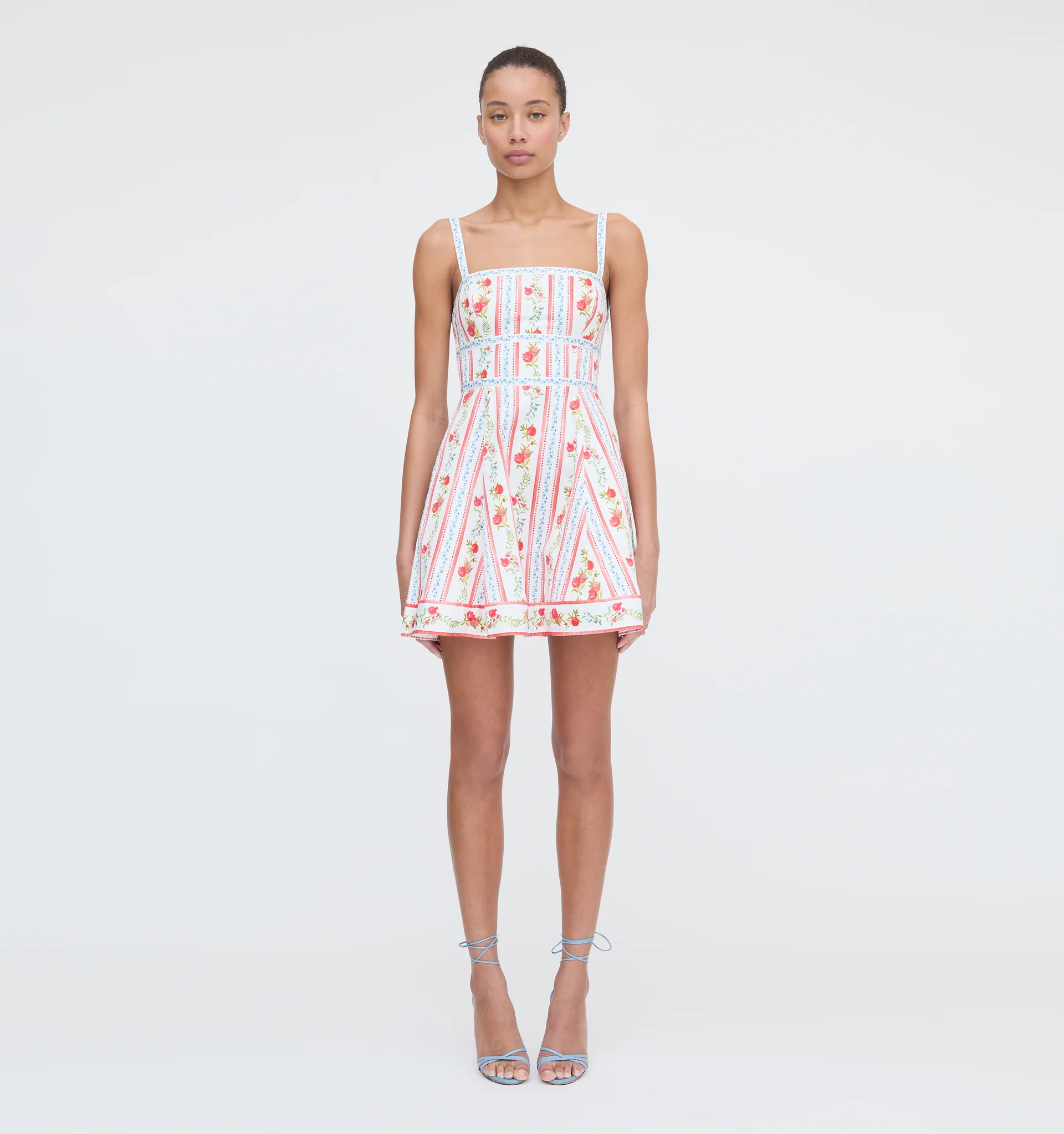 The Margot Mini Dress - Pomegranate Stripe | Hill House Home US