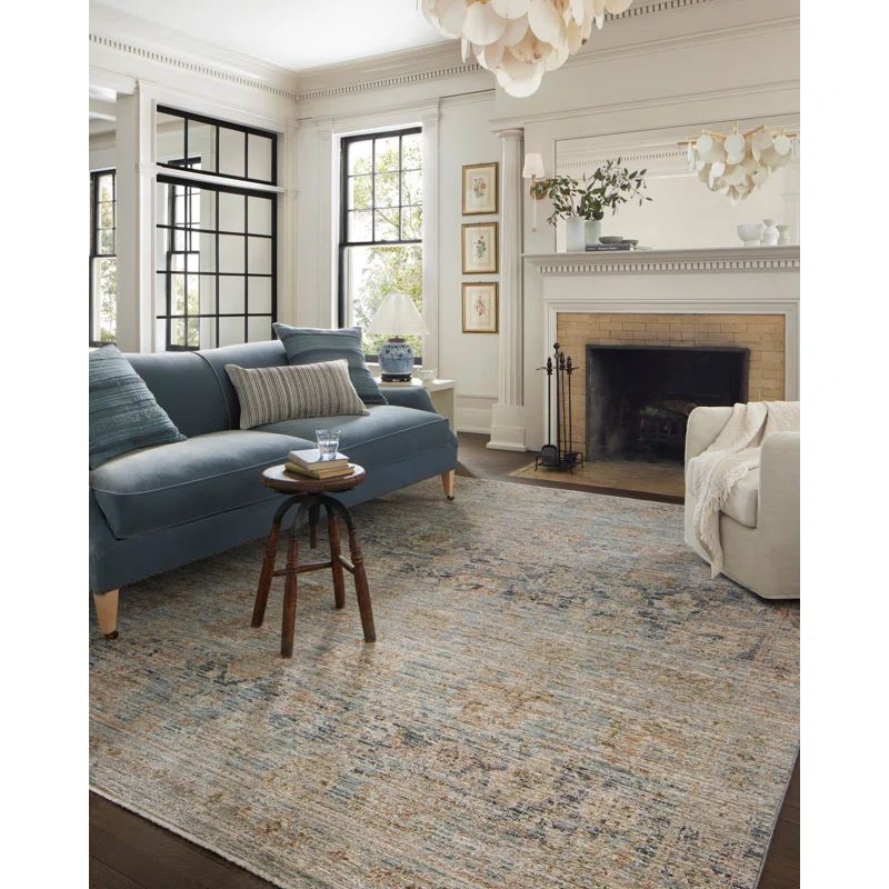 Jean Stoffer x Loloi Katherine Ocean / Coral Area Rug | Wayfair North America