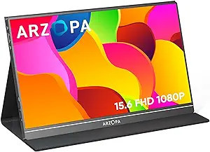 ARZOPA Portable Monitor, 15.6'' 1080P FHD Laptop Monitor USB C HDMI Computer Display HDR Eye Care... | Amazon (US)