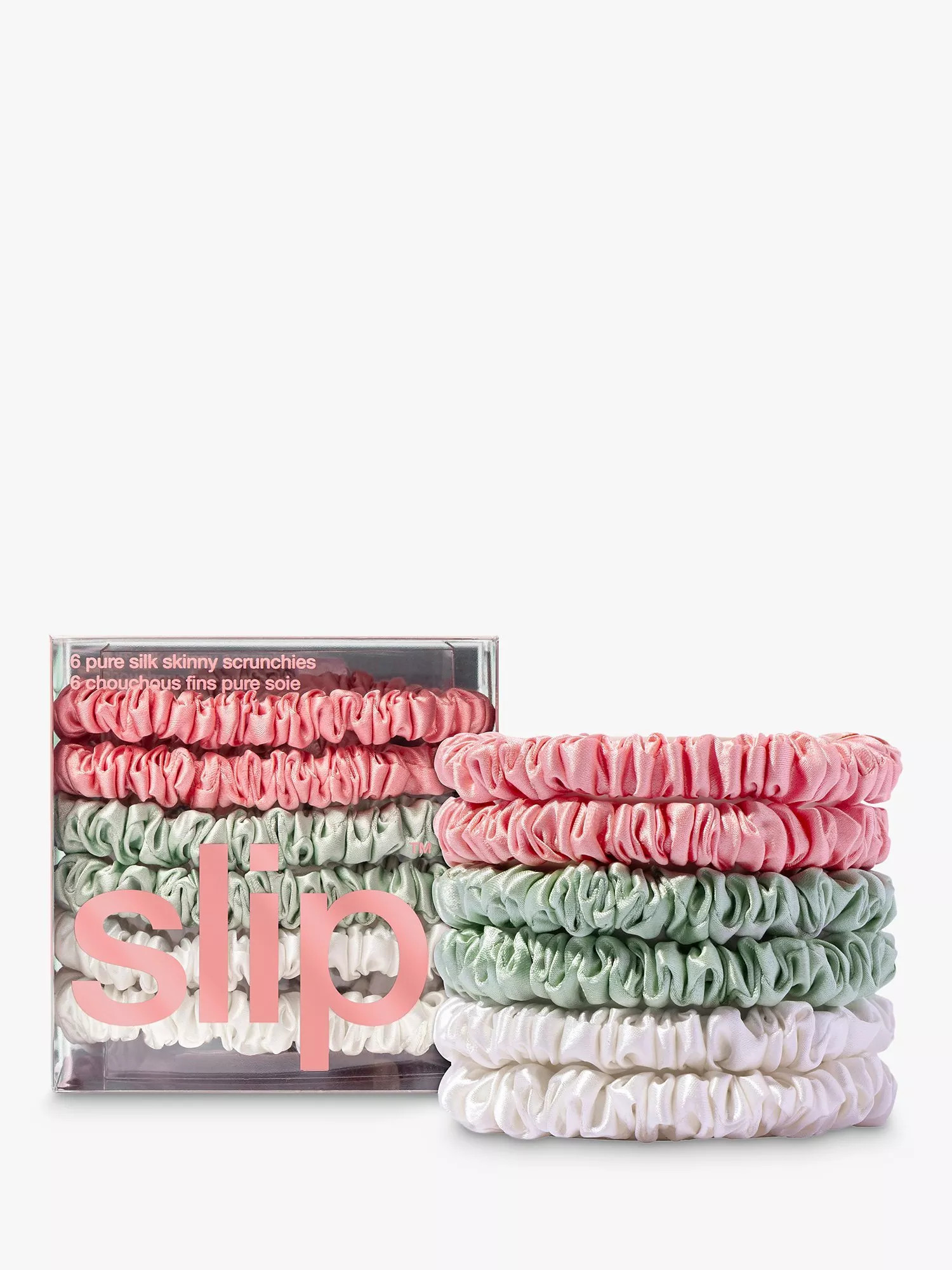 Slip® Skinny Silk Scrunchies, Pack of 6 | John Lewis (UK)